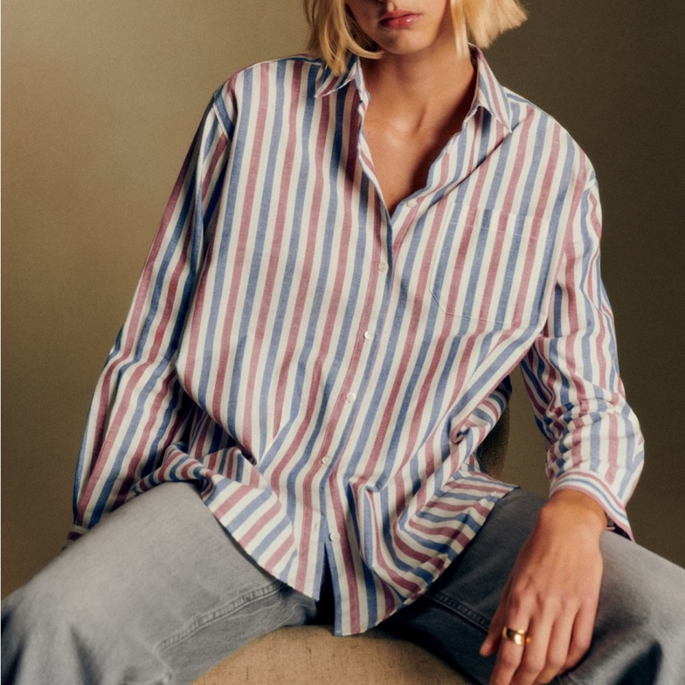 Sezane Multicolor Striped Shirt size 36/US 4